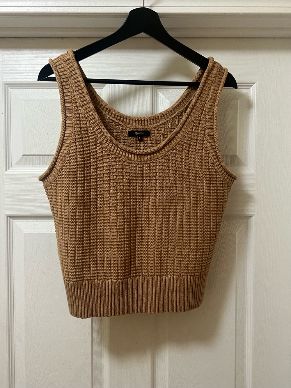 Quince Knit Tank Top in Camel Brown